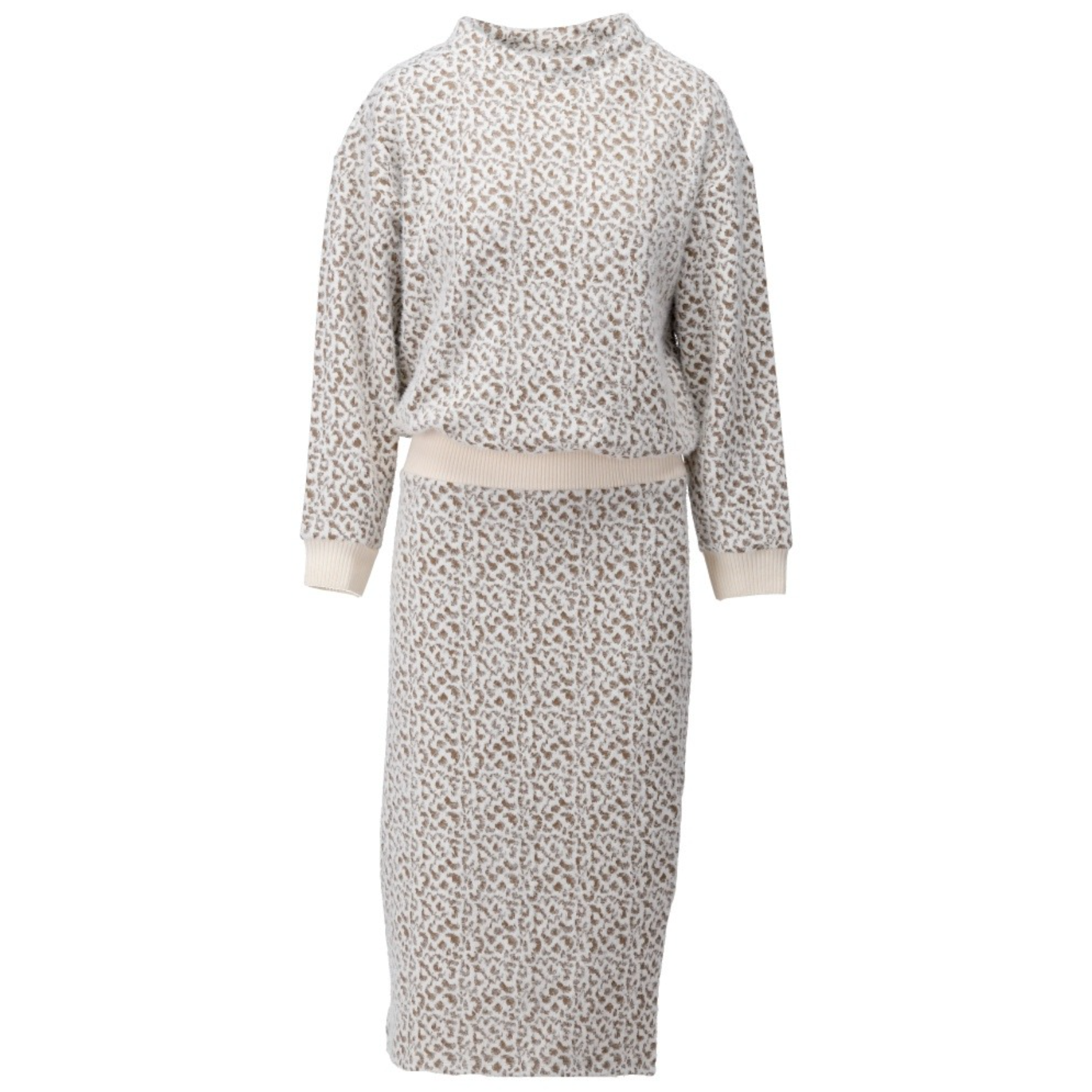 *PRE-ORDER* K-design B490 Clay gebreide jurk met patroon | FW2025-2026