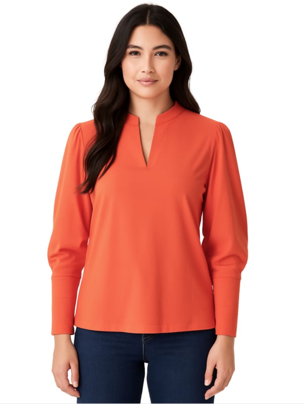 Only-M Arangio travelstof top met plooien nr. 015A