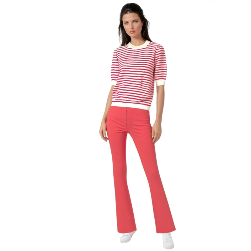 Lady Day Poppy travelstof broek - Coral Sunset