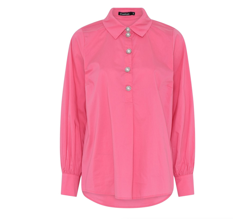 Soulmate blouse 7001 met sierknopen - Gum