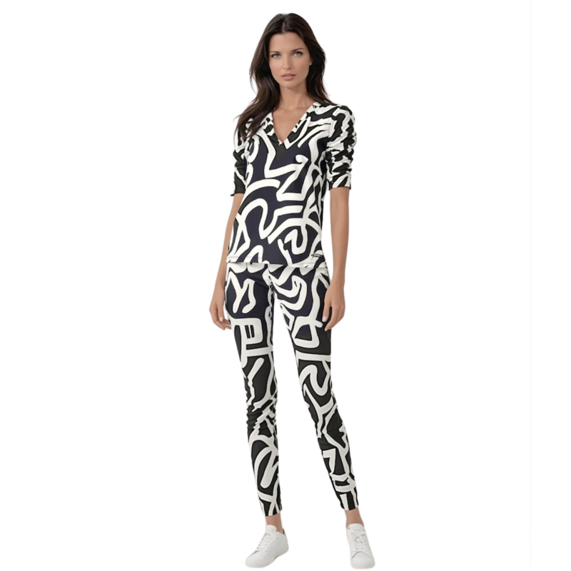 Lady Day Colette travelstof broek - Keith blue