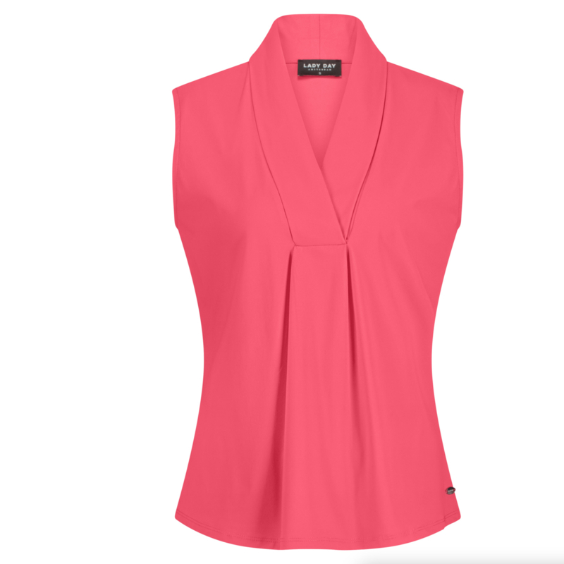 Lady Day Naomi mouwloze top - Coral Sunset