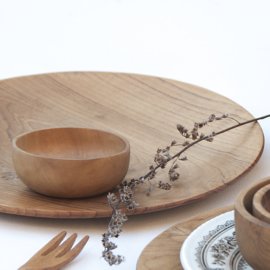 Serveerschaal - bord - teak - Original Home