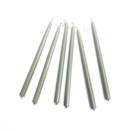 Lange potloodkaars - Twin tapers - 3x2 = set van zes - Eucalyptus - Rustik Lys