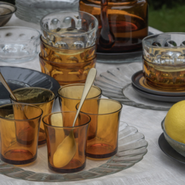 Glas - Klein glas - Amuseglas - vintage - Amberkleurig - Duralex ( 5x beschikbaar )
