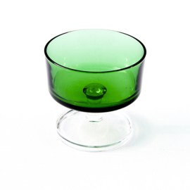 Glas - Coupe - Cavalier - vintage - groen - Luminarc