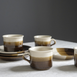 Kop en schotel - koffie - thee - vintage - Hitkari (6x beschikbaar)