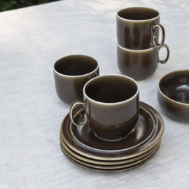 Espressokop en schotel - vintage set van VIER