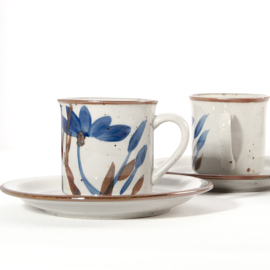 Kop en schotel - Espressokop - vintage - set van drie