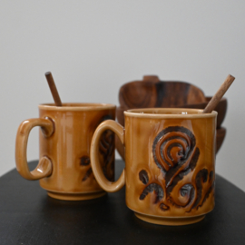 Mok - vintage - WP Made in England - set van TWEE