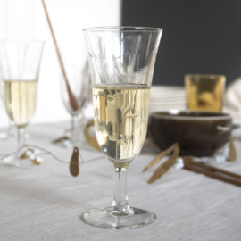 Champagne Flute - Glas - vintage - set van ZES