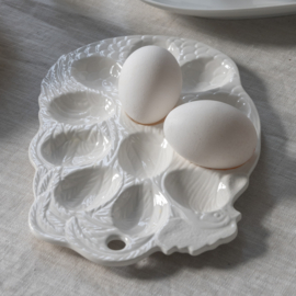 Schaal - vintage - Voor (paas) eieren  - Wit