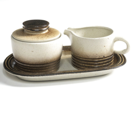 Suiker en melkset - Toffe set voor zeezout, olie - vintage - Gerzit