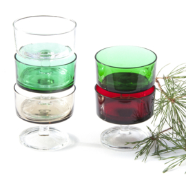 Glas - Coupe - Cavalier - vintage - groen - Luminarc