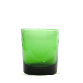 Glas - Waterglas - Waxinelichthouder - vintage - groen