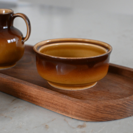 Suiker en melkset - Set voor olie, zeezout, kruiden - vintage - Colditz ( exclusief houten plateau )