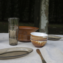 Schaaltje - Tof bordje - ovaal - Arcoroc - set van TWEE