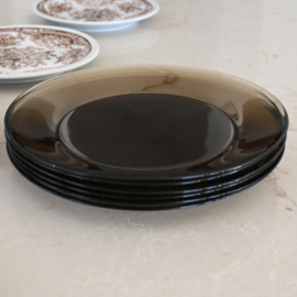 Bord - vintage - rookglas - Arcoroc - set van ZES