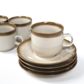 Kop en schotel - Espressokop - vintage - Colditz - set van TWEE