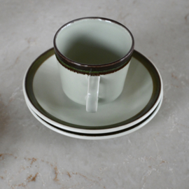 Espressokop en schotel - vintage - Mikasa Japan E 5017 - Indian Summer - Set van VIER