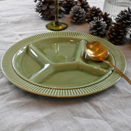 Schaal - Bord - vintage - groot 30.5 cm - vakverdeling - nr 3518