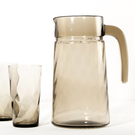Karaf - vintage - Rookglas - Twist - Luminarc ( 2x beschikbaar )