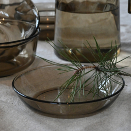 Schaal - vintage - Glas - Arcoroc France - set van TWEE (6 x beschikbaar )