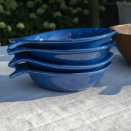 Schaal - vintage - Vis - Blauw - set van TWEE