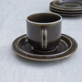 Espressokop en schotel - vintage set van VIER