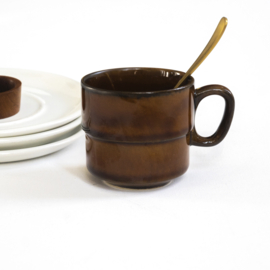 Koffiekop - Espressokop met schotel - vintage  Tulowice - set van TWEE ( 3x2 stuks beschikbaar )