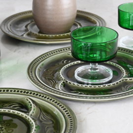 Glas - Coupe - Cavalier - vintage - groen - Luminarc