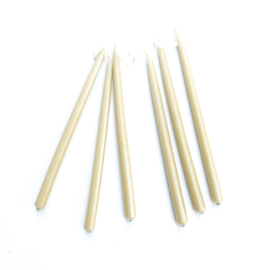 Lange potloodkaars- Twin tapers - 3x2 = set van zes - Sand - Rustik Lys