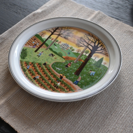 Bord- Wandbord - vintage - Villeroy&Boch NAIF - Bord Herfst - Uit de serie vier jaargetijden