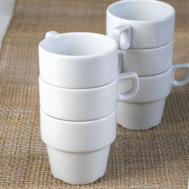 Beker met oor - wit - Mosa Maastricht  nr 279 - set van ZES
