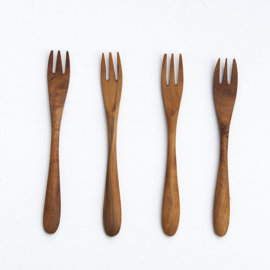 Vork - gerecycled teak - Original Home - set van vier