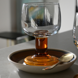Wijnglas - Roemer - vintage - Amberkleurig - zeldzame vondst - set van ZES