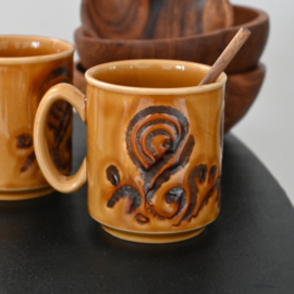 Mok - vintage - WP Made in England - set van TWEE