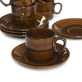 Koffiekop - Espressokop met schotel - vintage  Tulowice - set van TWEE ( 3x2 stuks beschikbaar )