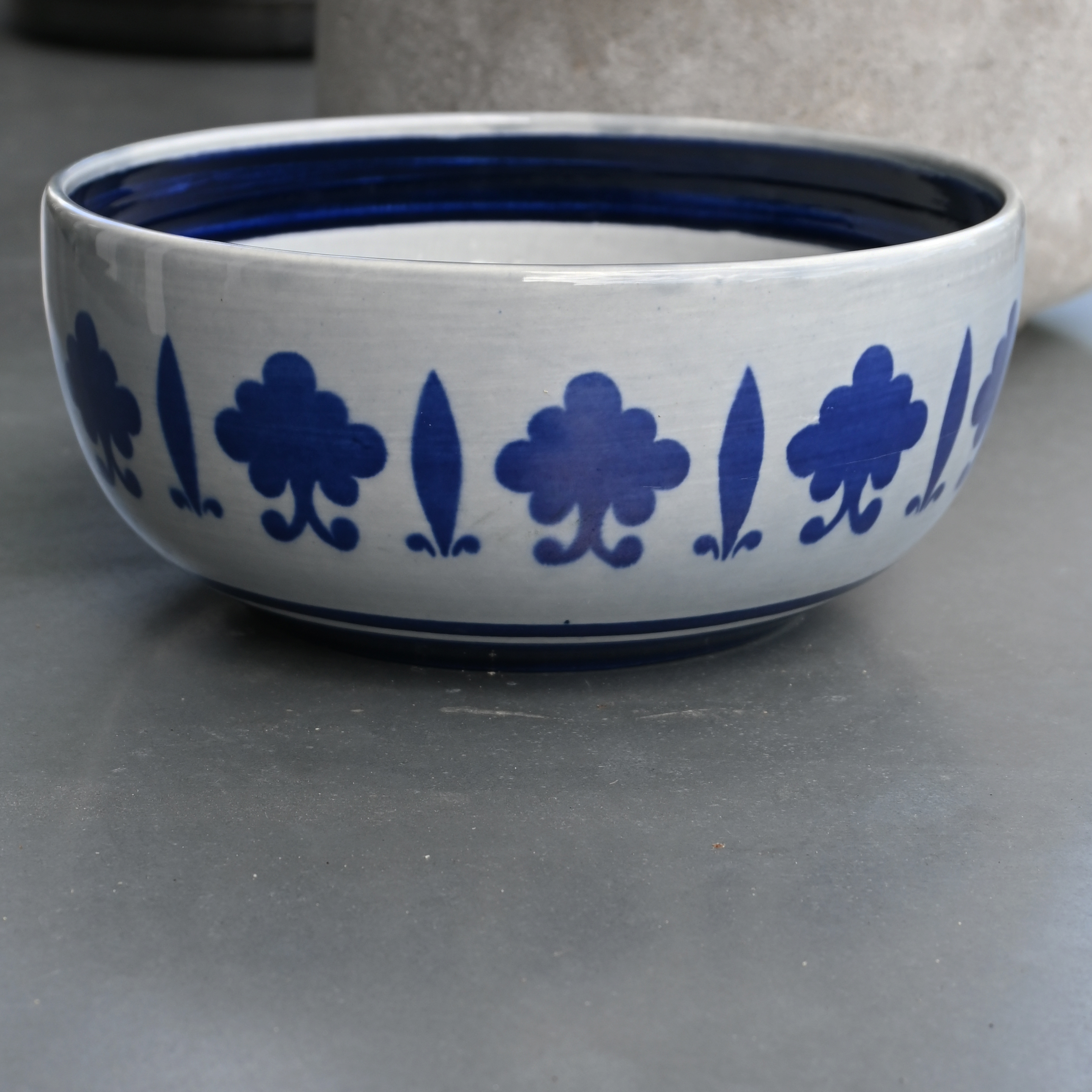 Serveerschaal - Saladeschaal - vintage - diep - Boch La Louvière - Baltic