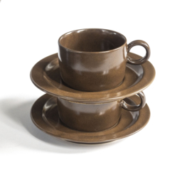 Kop en schotel - Koffie - Thee- Cappuccino - vintage - set van TWEE - Melitta Ceracron