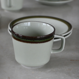Espressokop en schotel - vintage - Mikasa Japan E 5017 - Indian Summer - Set van VIER
