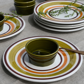 Bord - vintage - Italië - handbeschilderd - set van ZES