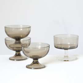 Glas - Coupe -  Cavalier - bruin - vintage - Luminarc