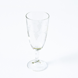 Glas - vintage - champagne - set van elf