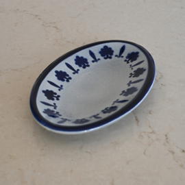 Schaal - Serveerschaal - vintage - plat - ovaal - Boch La Louvière -Baltic