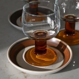 Wijnglas - Roemer - vintage - Amberkleurig - zeldzame vondst - set van ZES