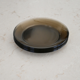 Bord - vintage - rookglas - Arcoroc  (5 stuks beschikbaar)