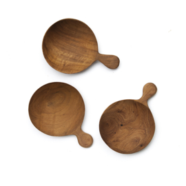 Schaaltje - teak - Original Home - set van drie