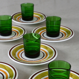 Bord - vintage - Italië - handbeschilderd - set van ZES
