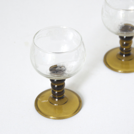 Wijnglas - Roemer - vintage - set van twee